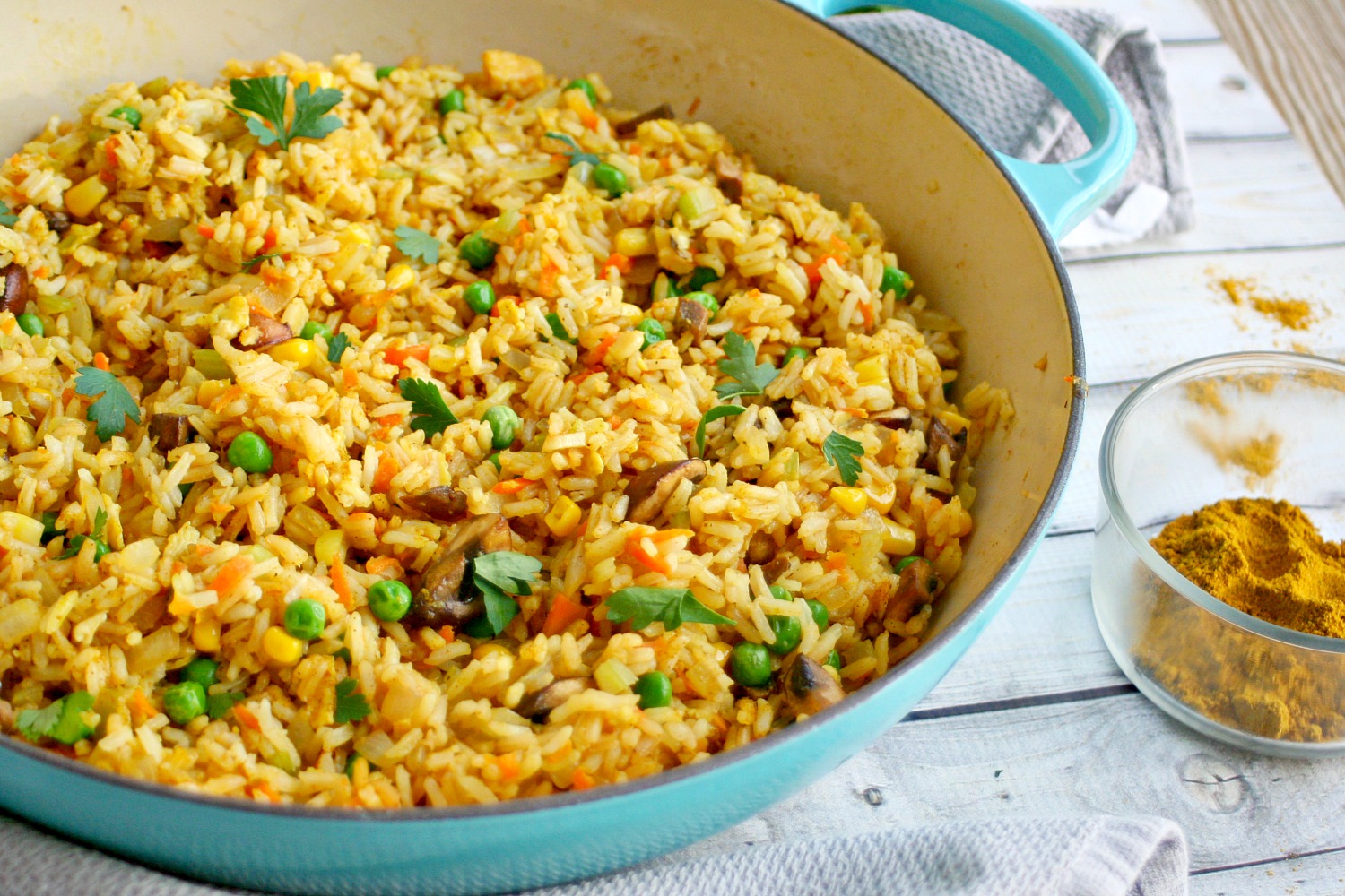 Easy Curry Fried Rice - Killing Thyme