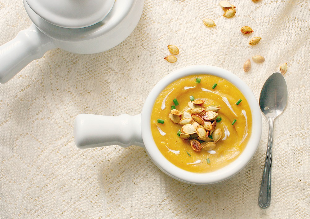 roasted acorn squash and apple soup 3