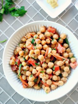 Chickpea Salad with Ground Flax Dressing