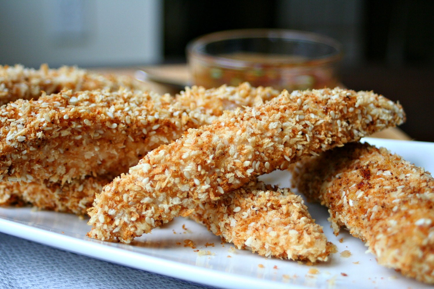 Baked Chicken Fingers Crusted in Panko 3