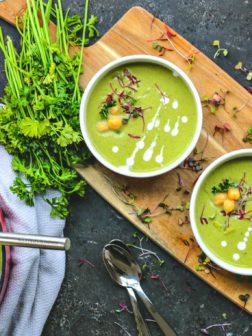 Creamy Dill and Spinach Chickpea Soup