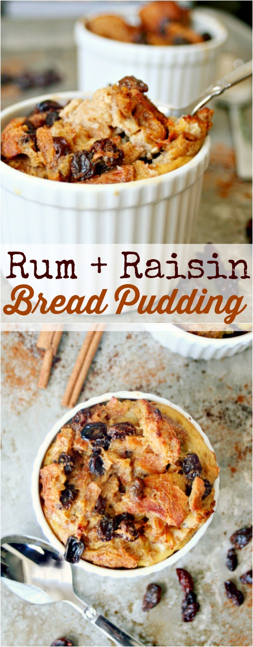 Rum + Raisin Bread Pudding Pinterest