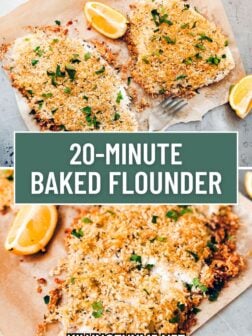 20-minute baked flounder pin