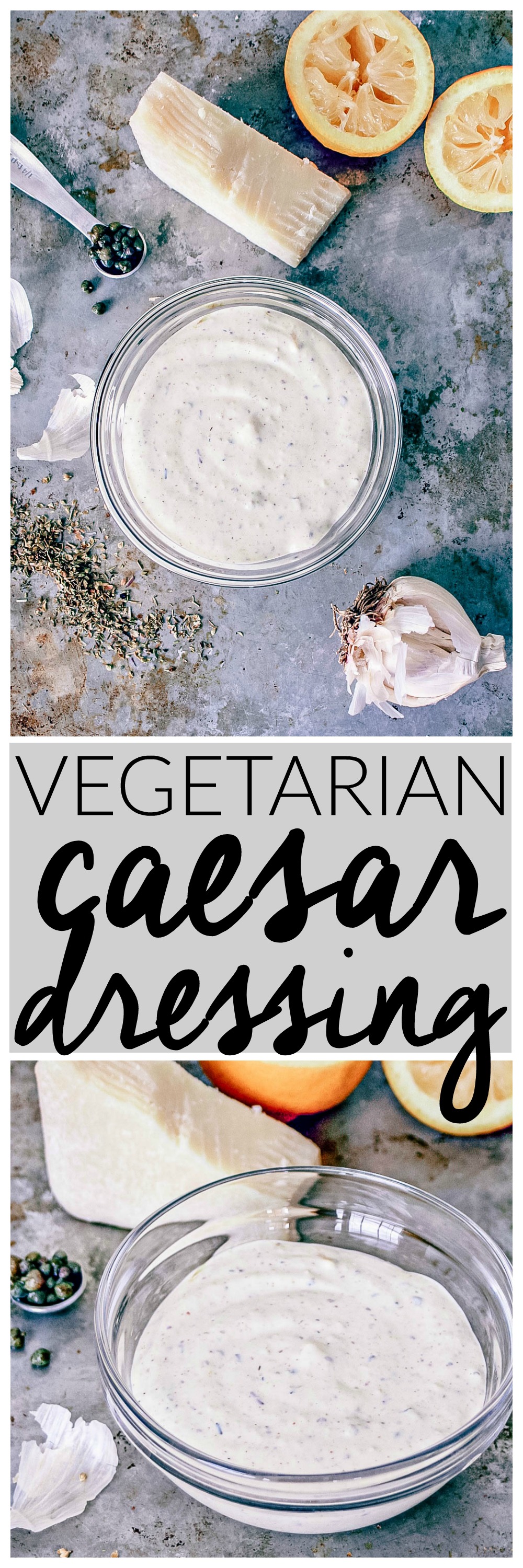 Homemade Vegetarian Caesar Dressing | Killing Thyme — This homespun recipe uses capers instead of anchovies so that vegetarians can indulge.