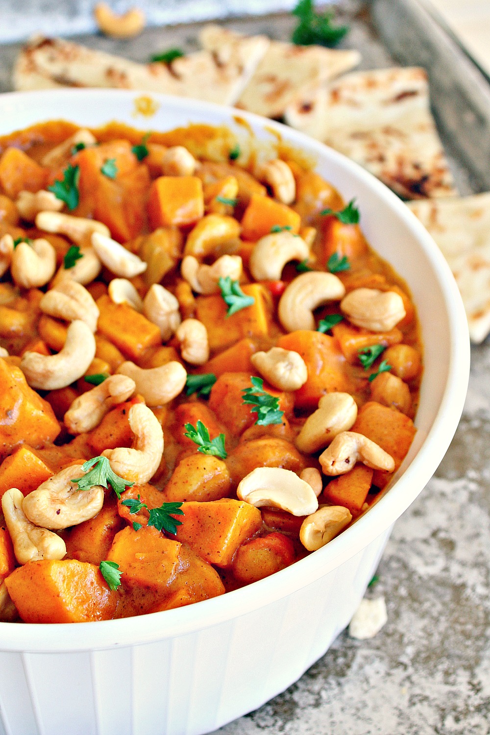 Sweet Potato and Chickpea Curry with Cashews 2