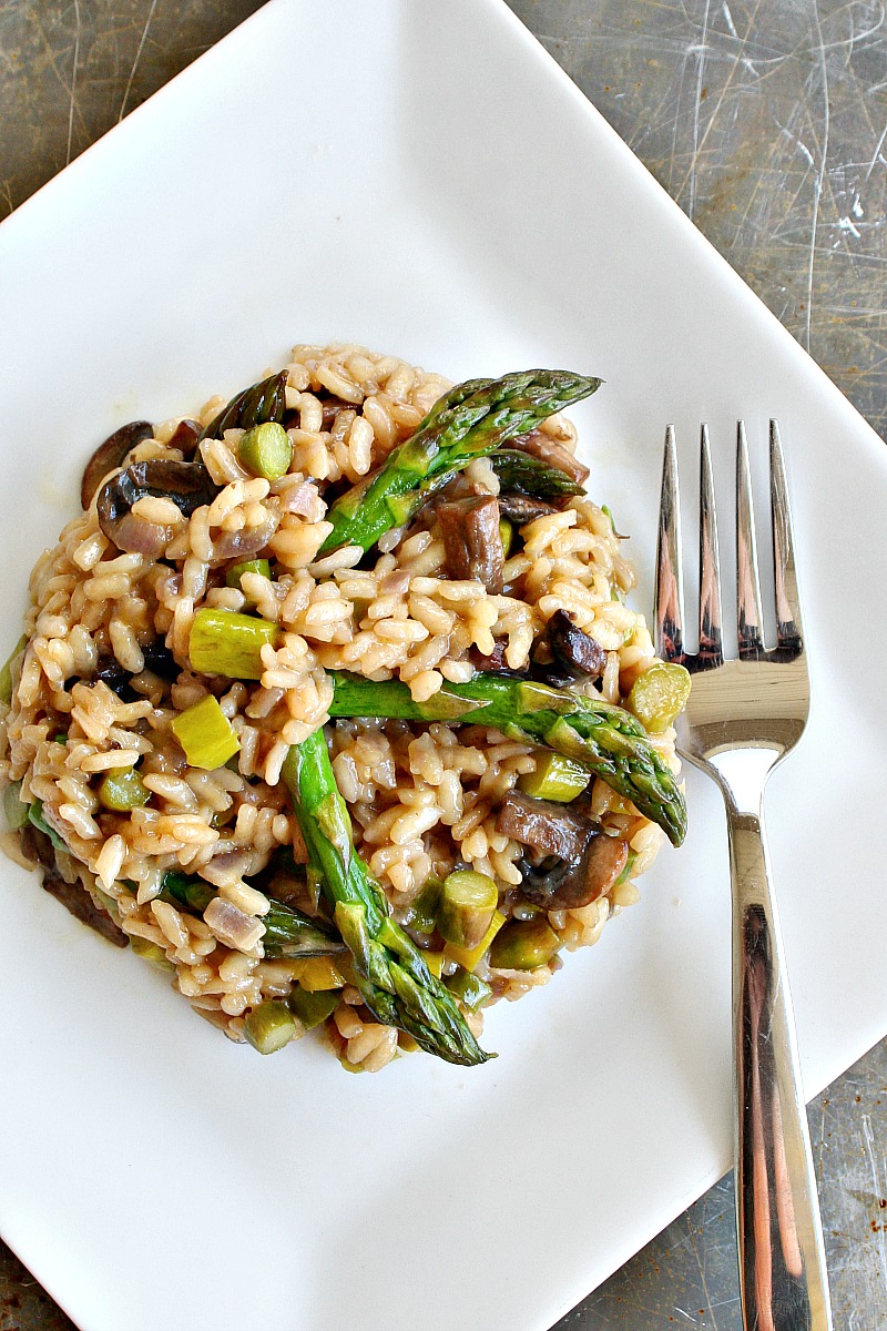 Beer Risotto with Mushrooms and Asparagus 2