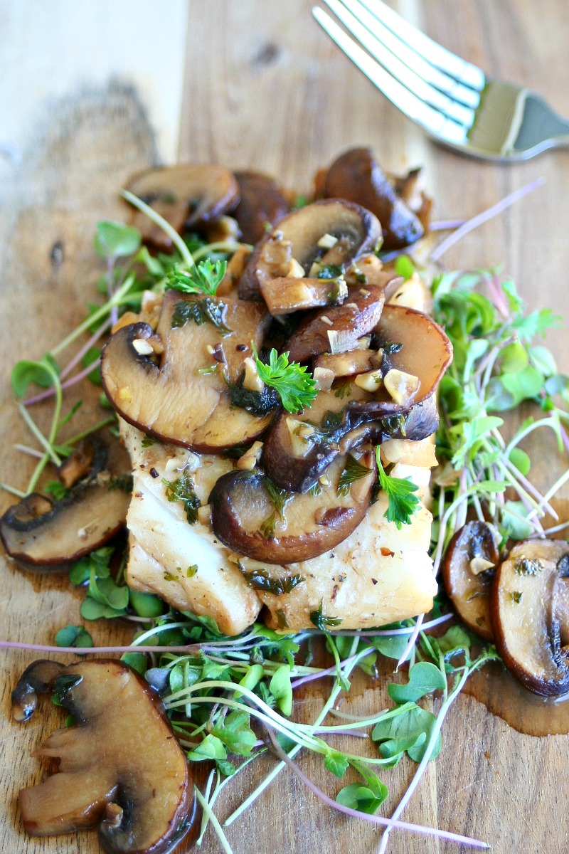 Cod with Beer and Mushroom Sauce 2