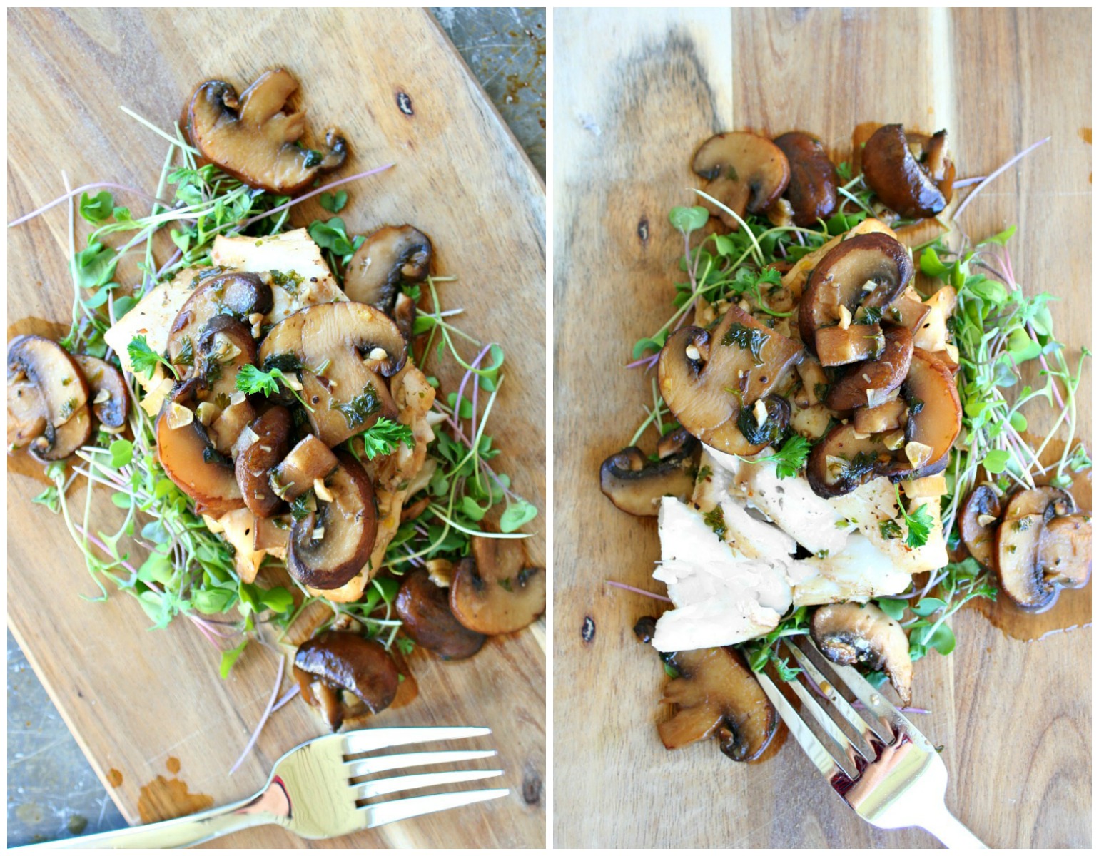 Cod with Beer and Mushroom Sauce Collage
