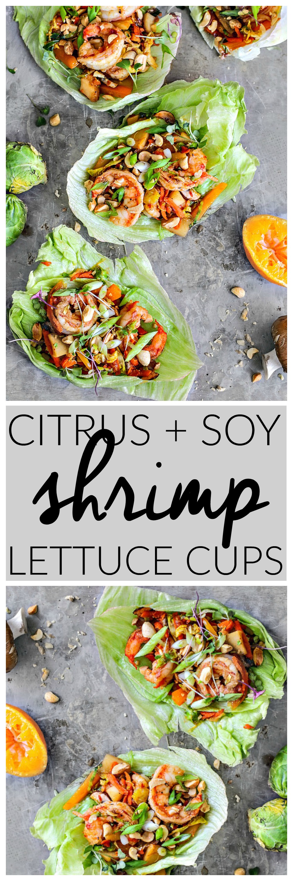Citrus and Soy Shrimp Lettuce Cups | Killing Thyme