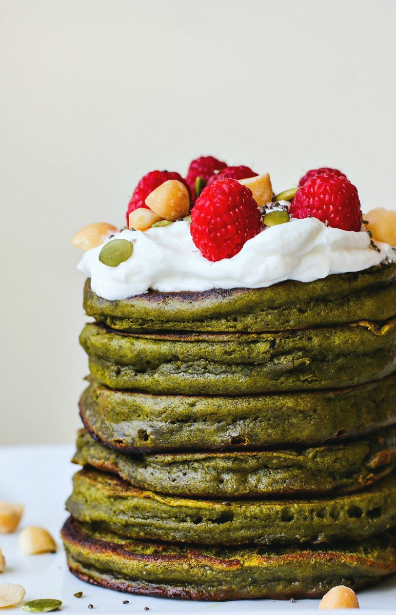 Matcha Green Tea Pancakes | Killing Thyme
