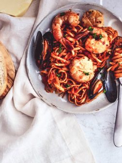 Fiery One-Pot Seafood Pasta With Arrabbiata Sauce