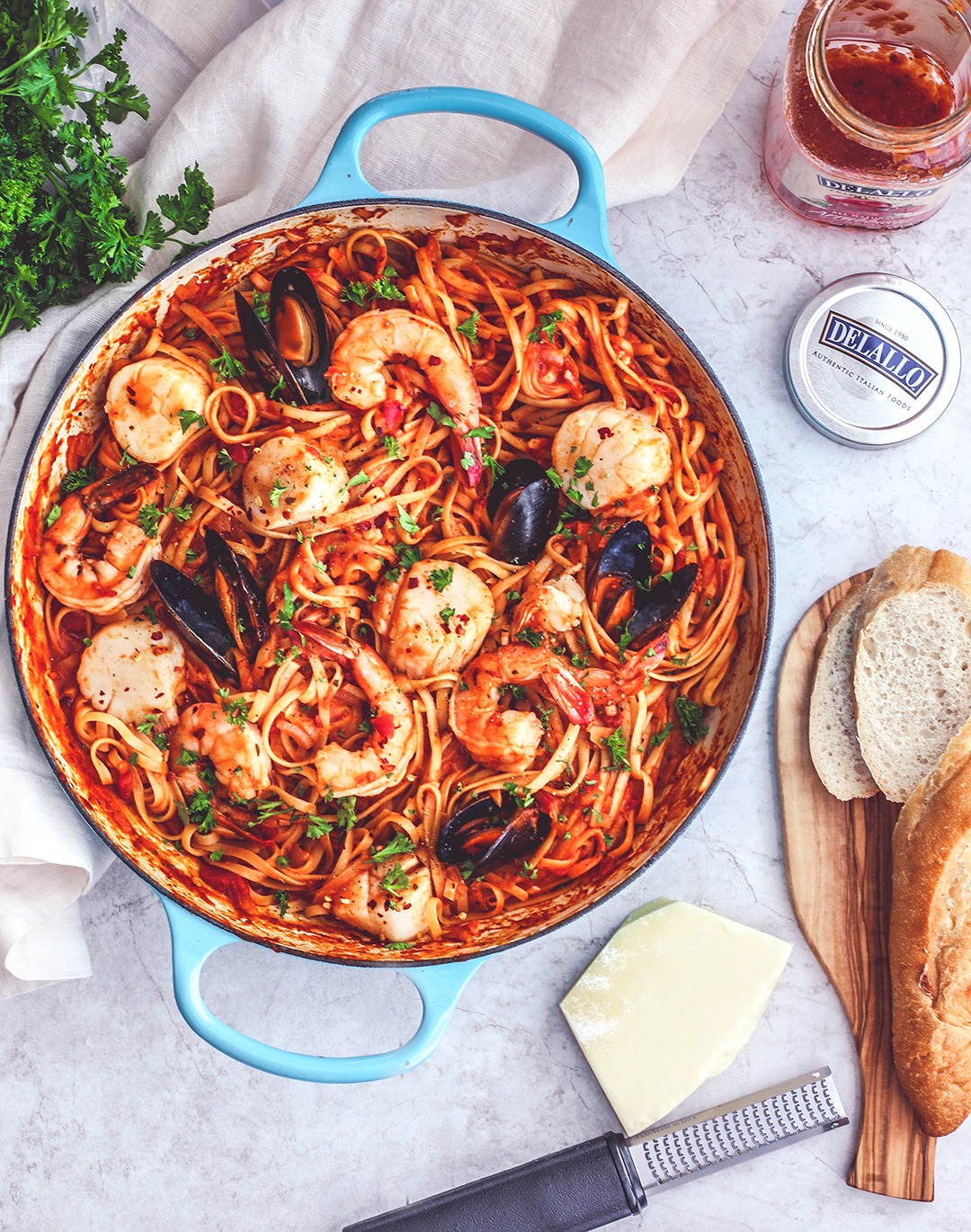 Fiery One-Pot Seafood Pasta With Arrabbiata Sauce | Killing Thyme