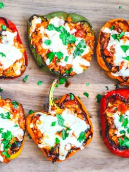 Vegetarian Stuffed Peppers With Lentils