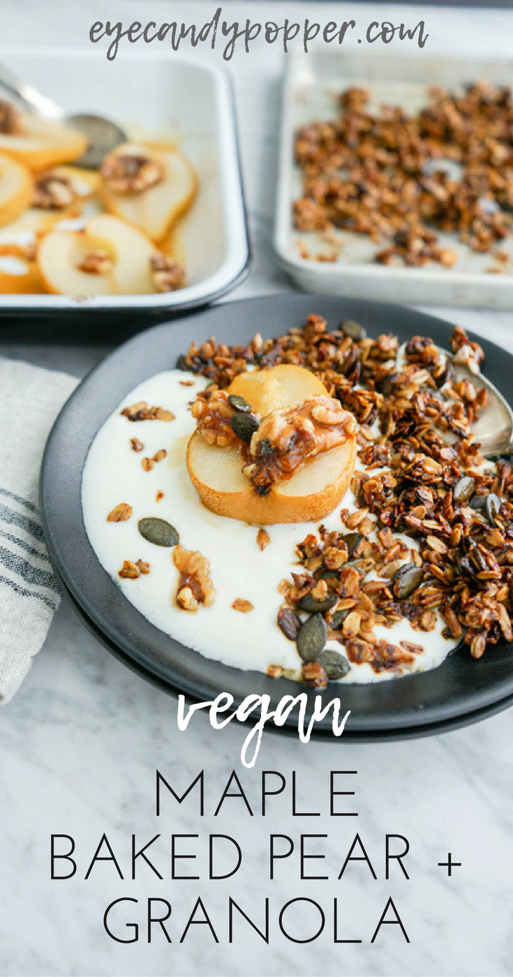 Maple Baked Pears With Granola | EyeCandyPopper