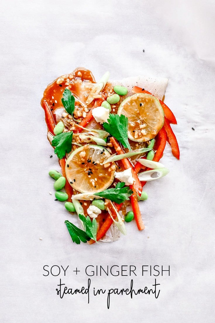 Soy and Ginger Fish Steamed in Parchment Killing Thyme
