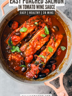 Easy Poached Salmon in Tomato Wine Sauce PIN