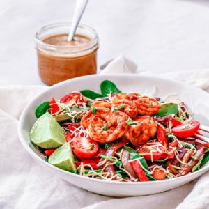 Shrimp Fajita Salad With Chipotle Vinaigrette | Killing Thyme