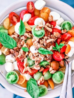 Simple Caprese Salad With Toasted Walnuts