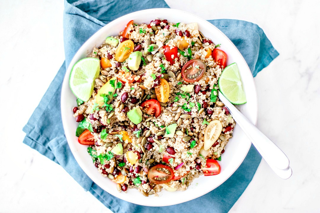 Quinoa and Black Bean Salad With Chipotle Vinaigrette - Killing Thyme
