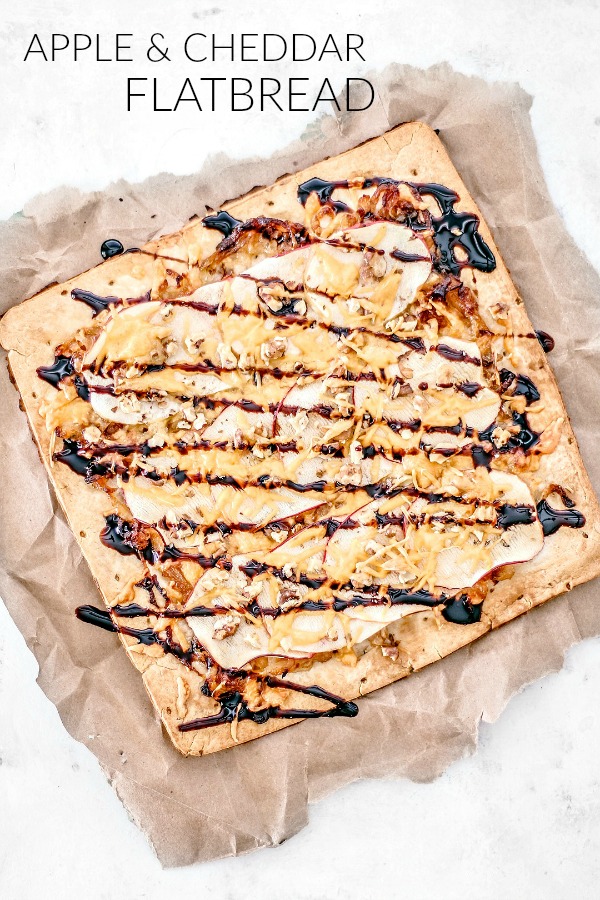 Apple Cheddar Flatbread with Balsamic Drizzle