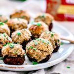 Stuffed mushrooms on a plate