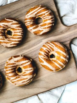 Baked Eggnog Donuts With Cinnamon Glaze