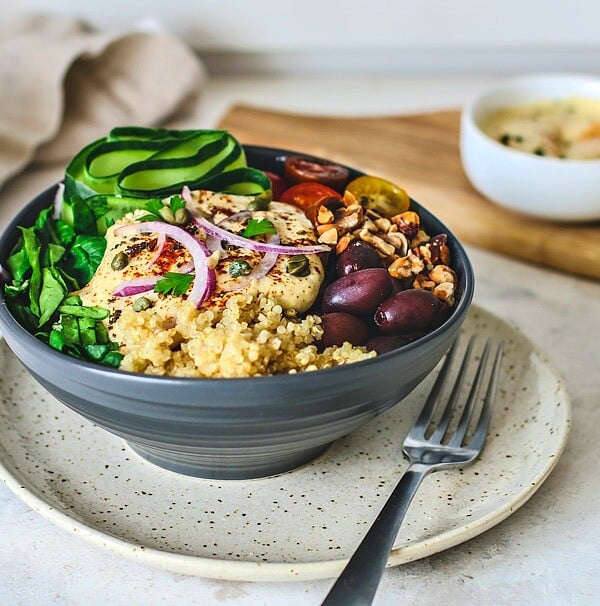 Bowl of Mediterranean Quinoa Salad