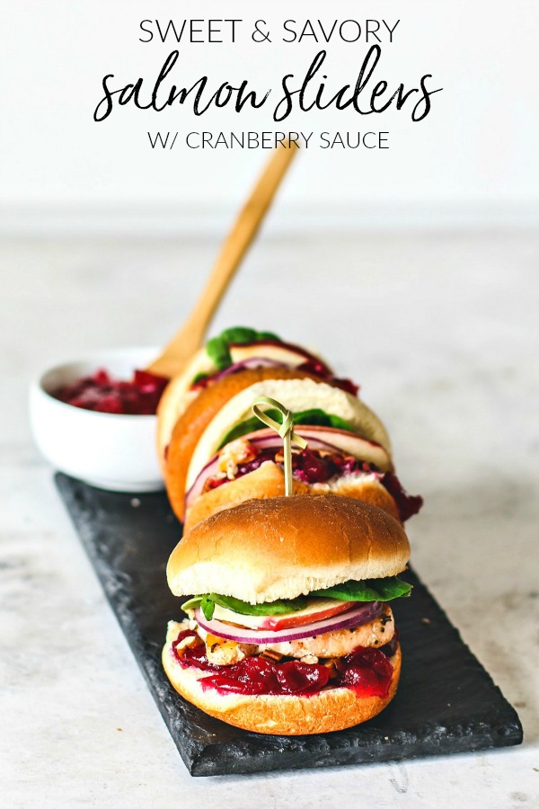 Sweet and Savory Salmon Sliders With Cranberry Sauce