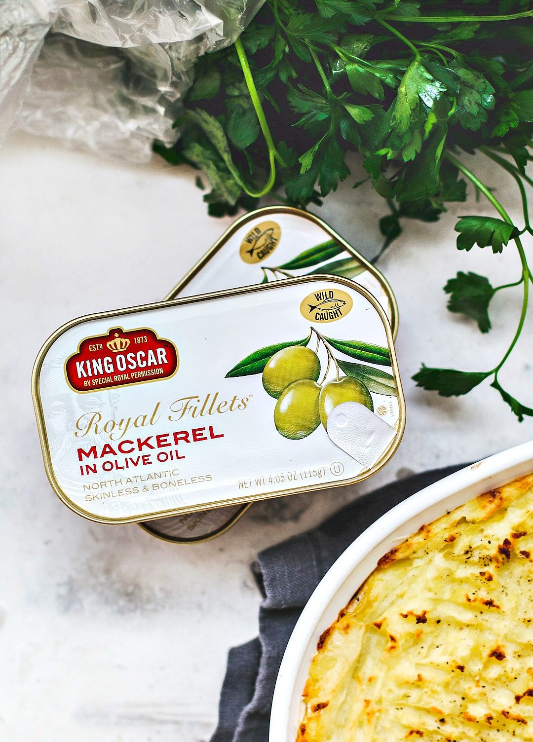 King Oscar canned mackerel packaging