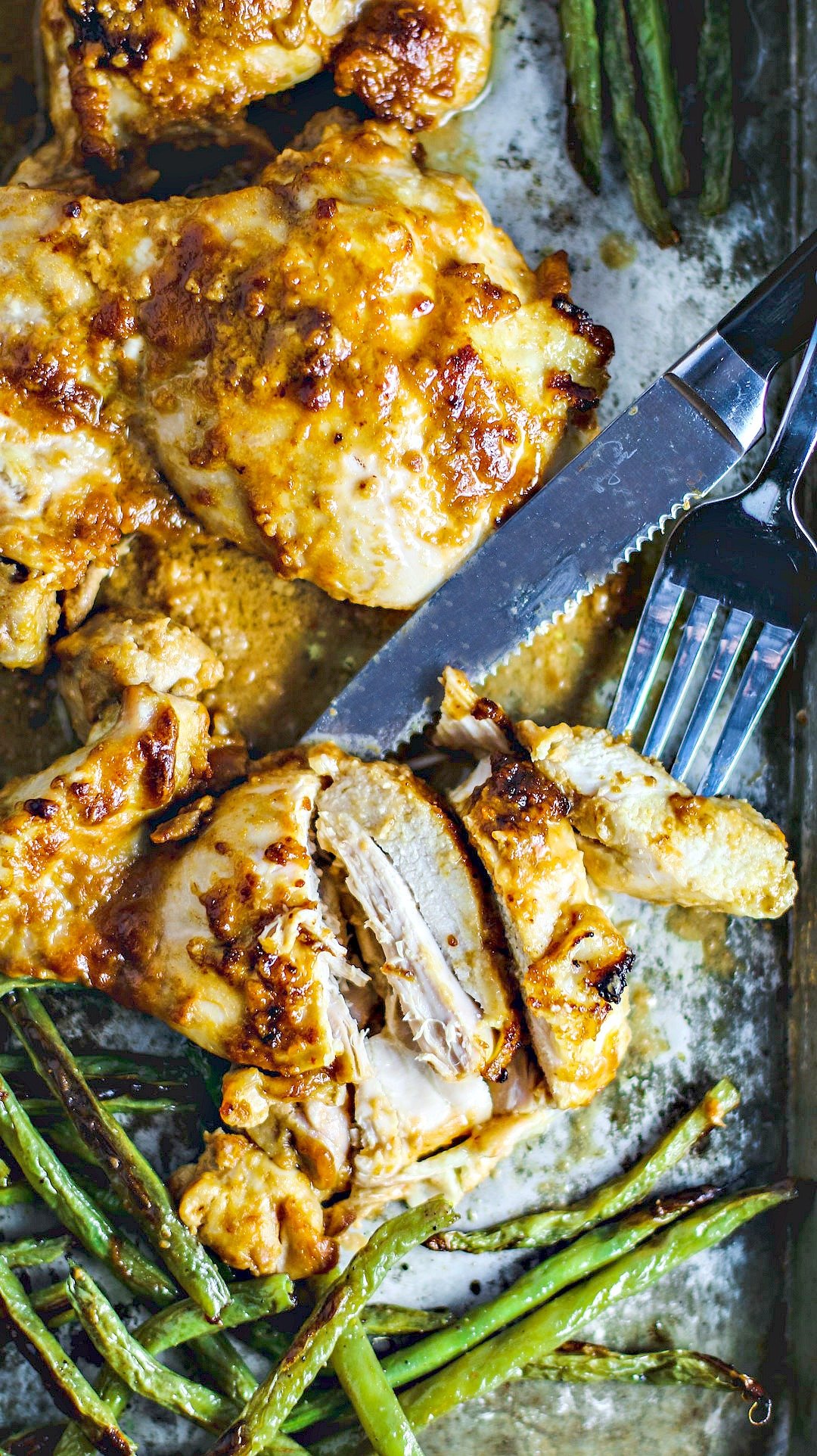 Easy Chicken Thighs in Peanut Sauce With Green Beans {The Ultimate One