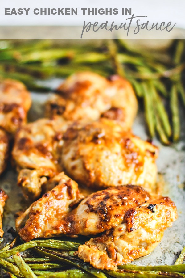 Easy Chicken Thighs in Peanut Sauce With Green Beans