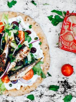 Greek Pita With Sardines {Fish High in Omega-3}