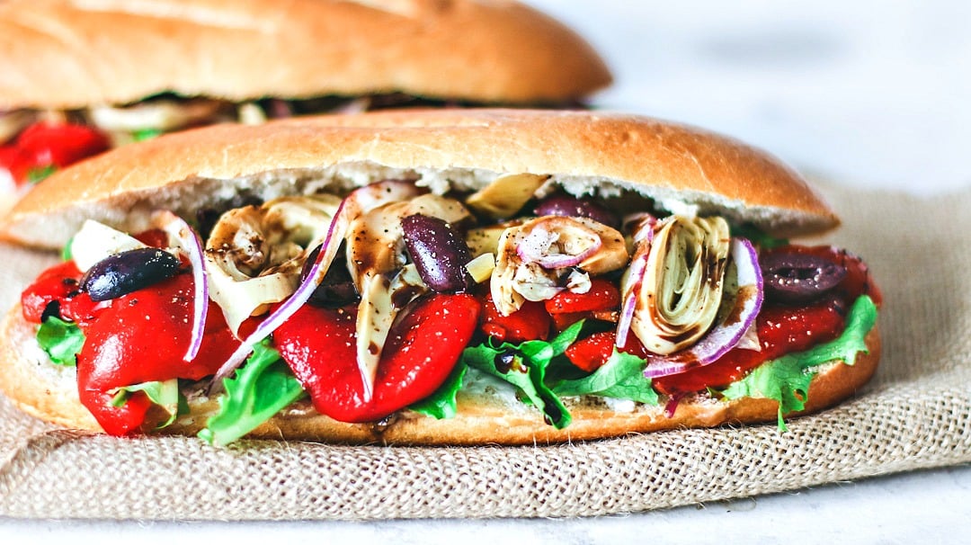 Italian Antipasto Sandwich {Vegetarian Sandwich} Killing Thyme