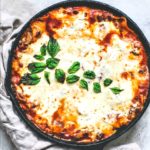 Lazy Skillet Lasagna with Mushrooms and Spinach