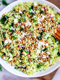 Lemon and Herb Orzo Salad With Roasted Zucchini