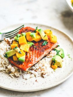 Pan-Seared Salmon With Avocado and Mango Salsa {+ Eating Fish During Pregnancy}