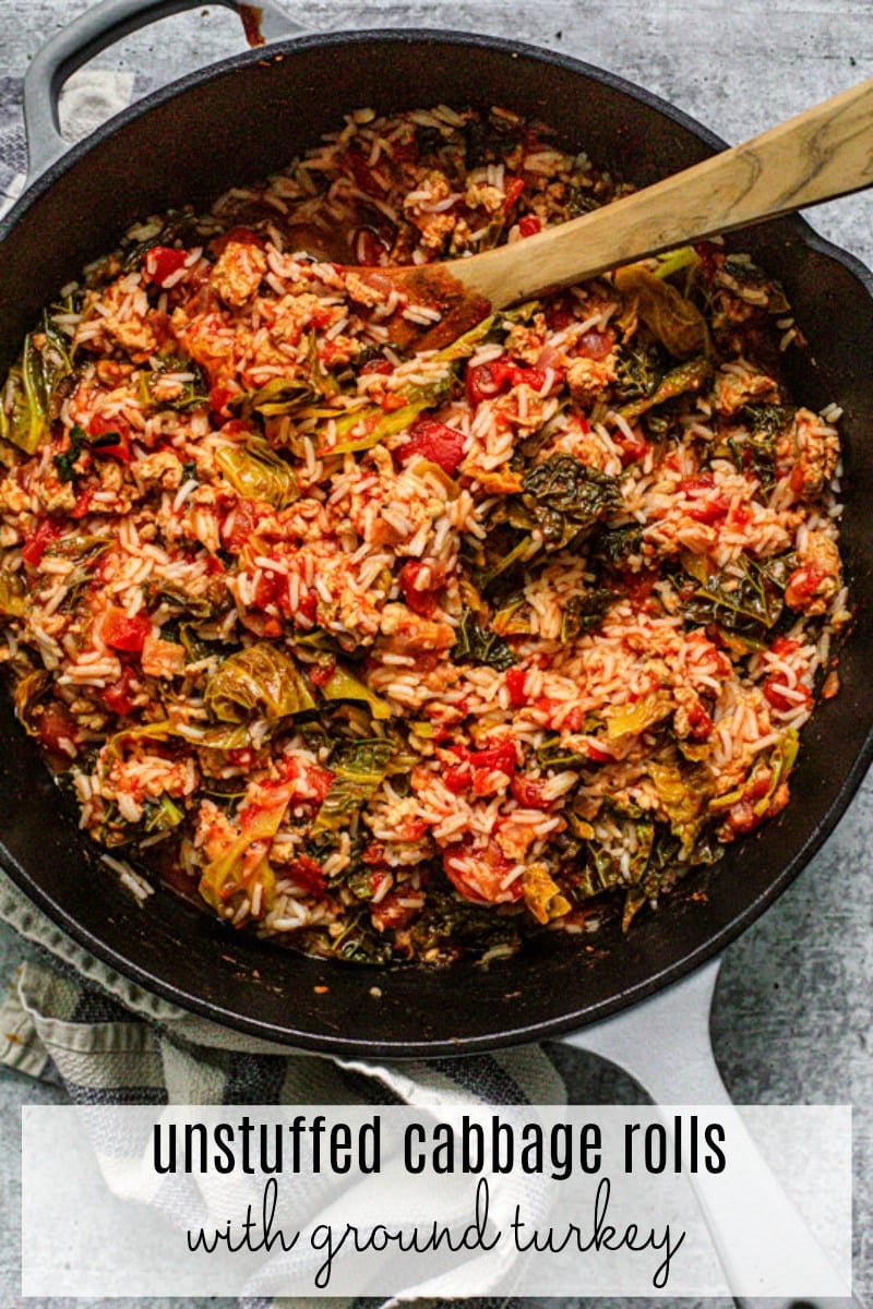 Unstuffed Cabbage Rolls with Ground Turkey and Rice Killing Thyme