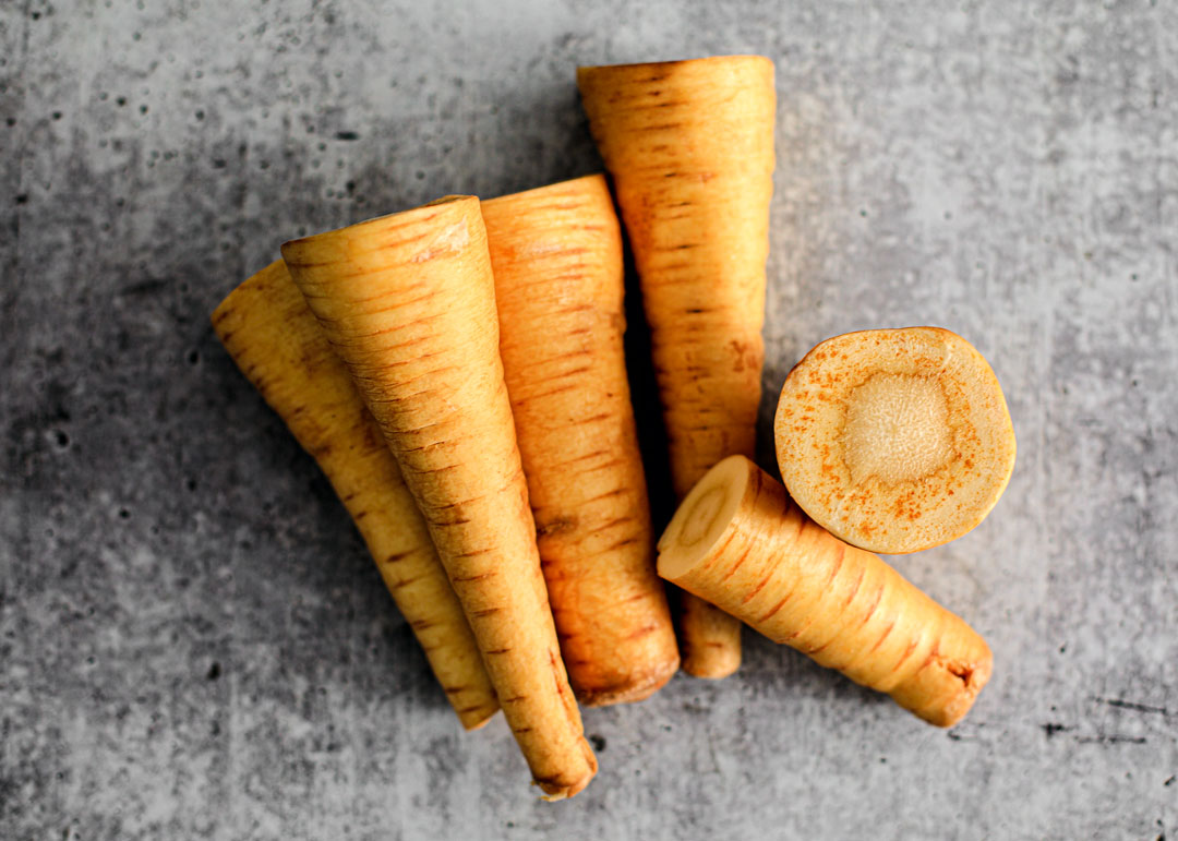A small bunch of parsnips.