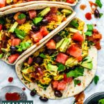 Healthy Breakfast Tacos with Black Beans and Eggs