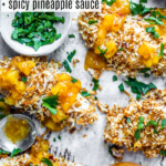Crispy Baked Coconut Chicken with Spicy Pineapple Sauce
