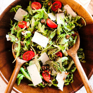 Lemon Arugula Salad With Parmesan.