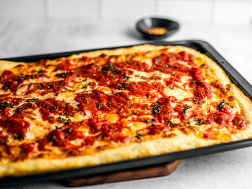 Sheet Pan Pizza Dough Recipe (for Easy Homemade Sicilian & Grandma