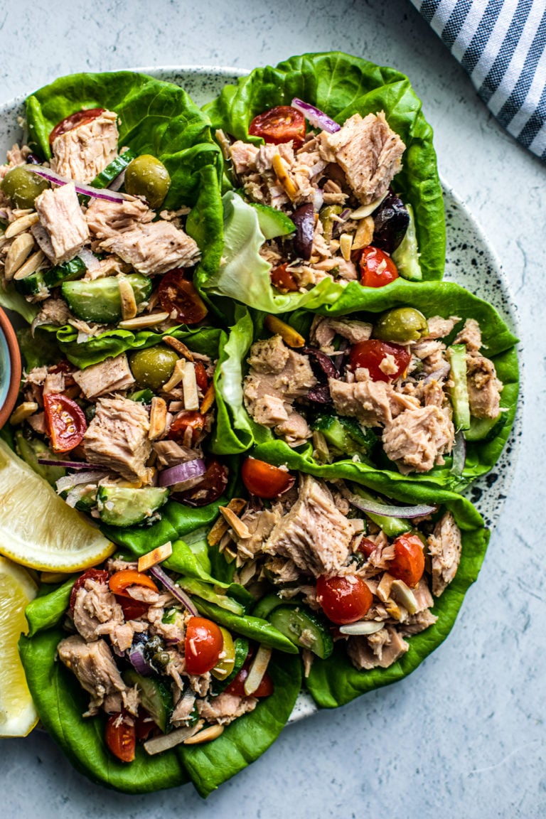 Mediterranean Tuna Lettuce Cups Killing Thyme