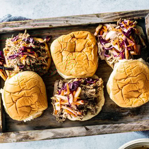 Slow Cooker Pulled Pork with Tangy Apple Slaw Killing Thyme