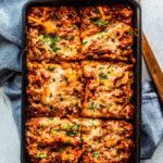 Homemade Lasagna with Ground Turkey Meat Sauce