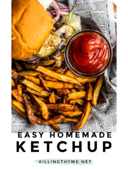 Easy Homemade Ketchup pin graphic.