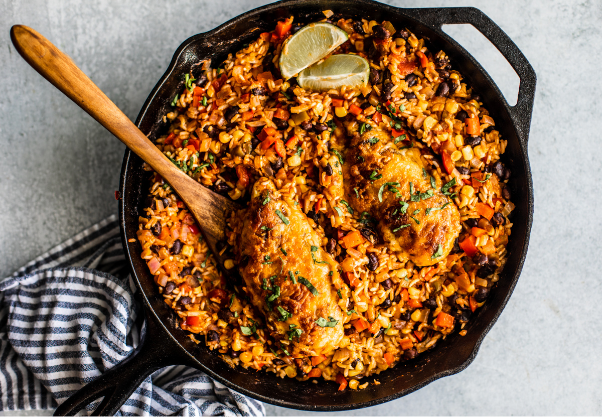 One-Pan Salsa Chicken and Rice - Killing Thyme