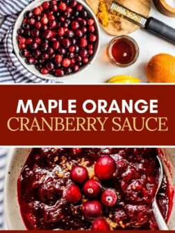 maple orange cranberry sauce pin