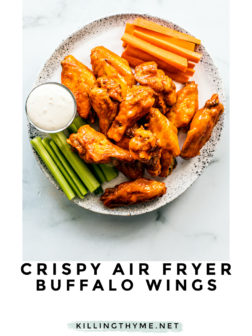 Crispy Air Fryer Buffalo Wings PIN