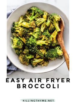 Easy Air Fryer Broccoli pin.